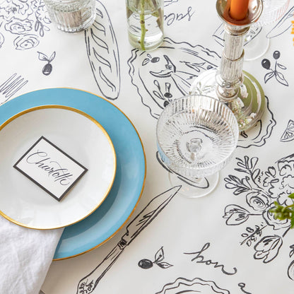 The Dinner Party Runner under a colorful table setting.