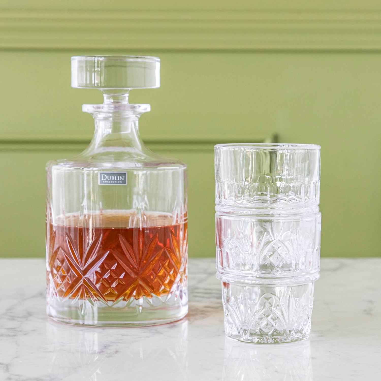 Dublin Crystal Stackable Double Old Fashion