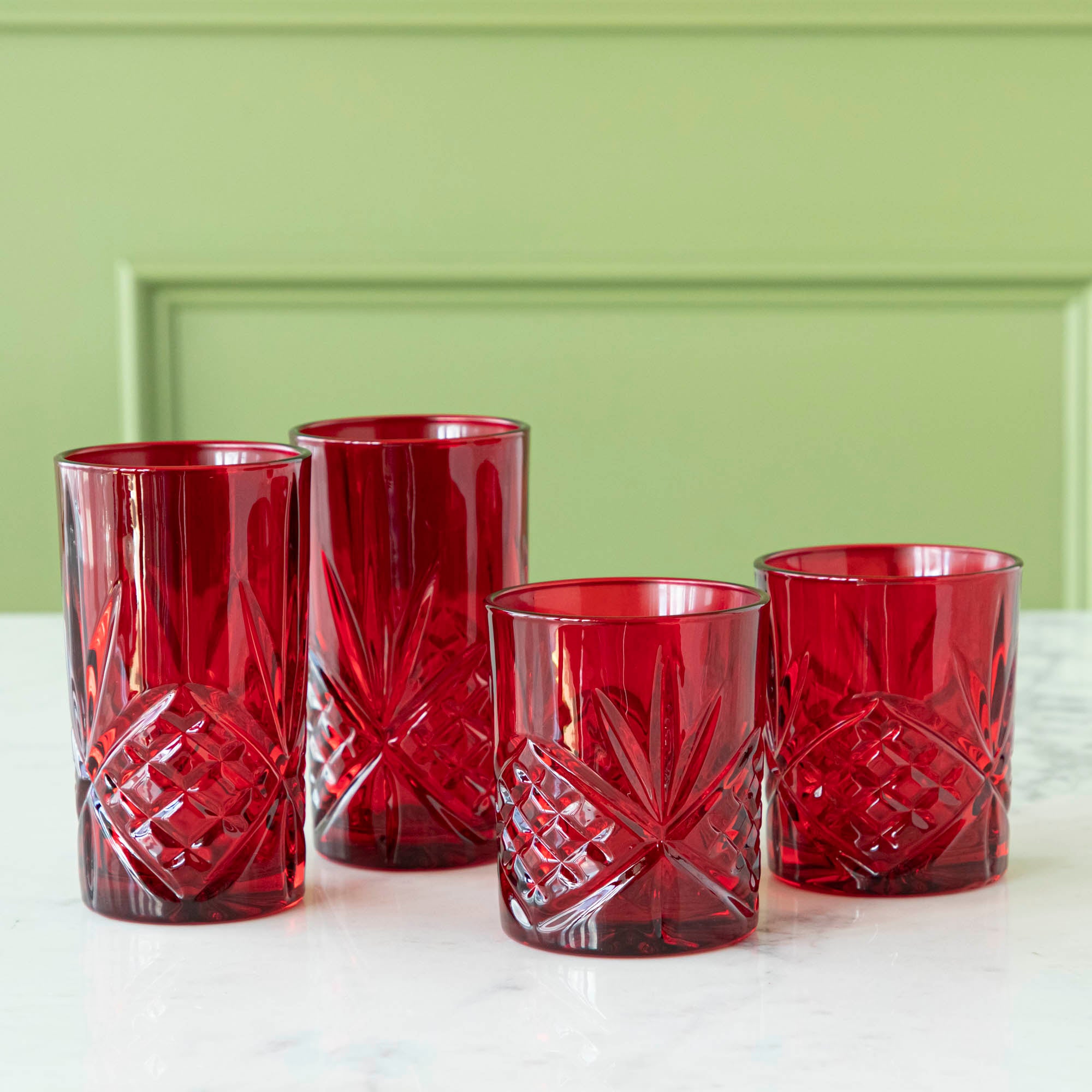 Dublin Crystal Red Glassware