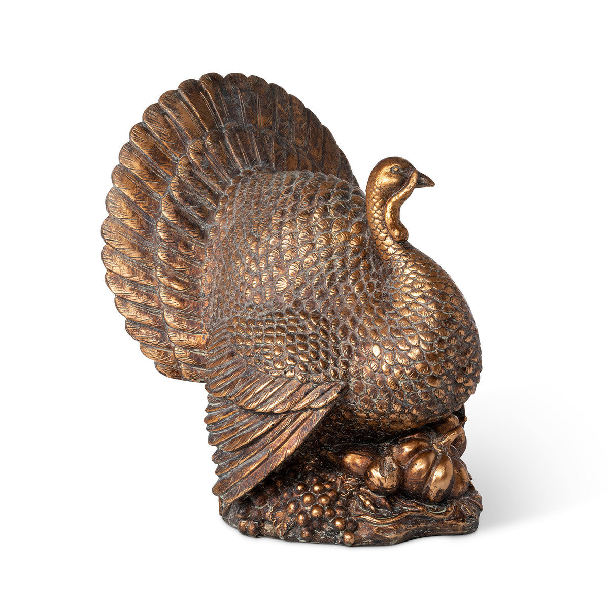 Antiqued Bronze Turkey Centerpiece