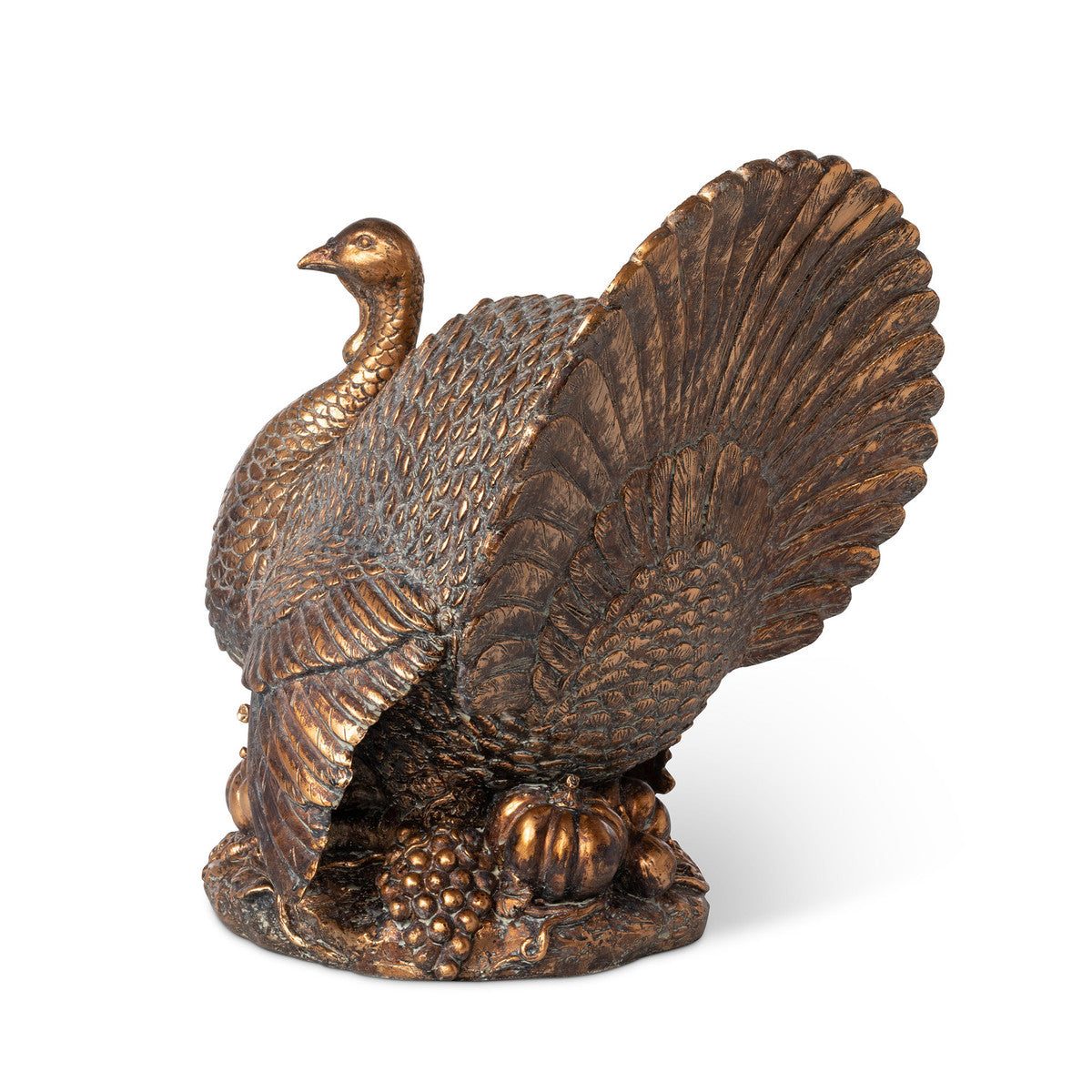 Antiqued Bronze Turkey Centerpiece