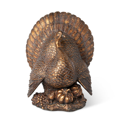 Antiqued Bronze Turkey Centerpiece