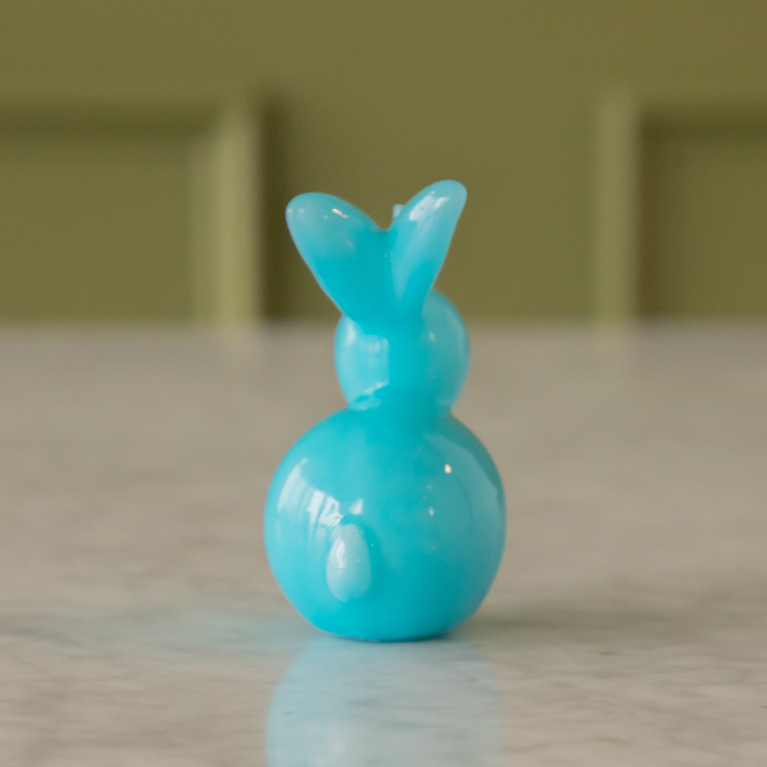 Blue Bunny Candle.