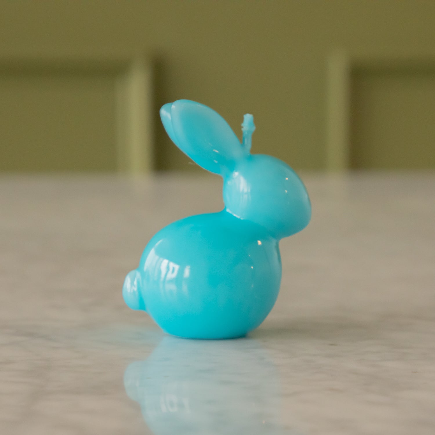 Blue Bunny Candle.