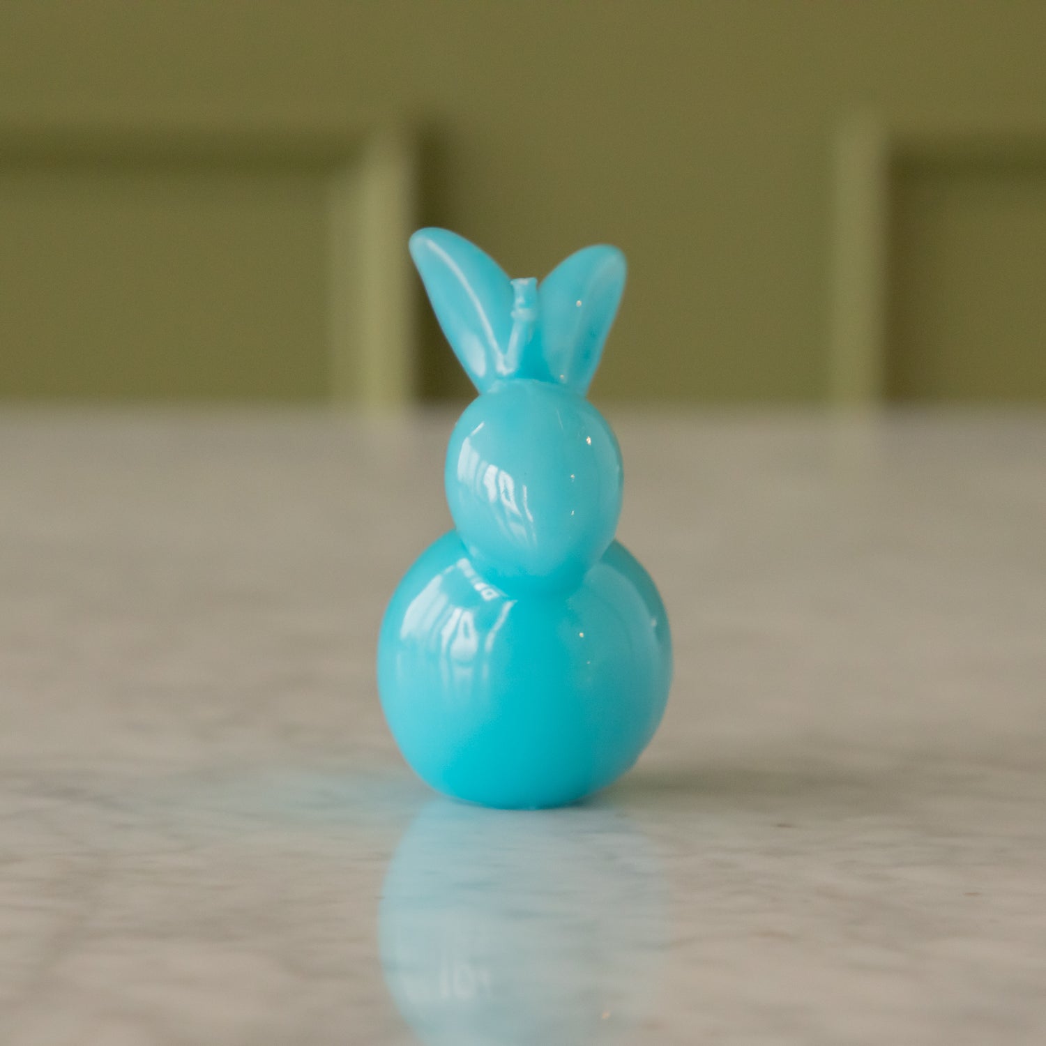 Blue Bunny Candle.