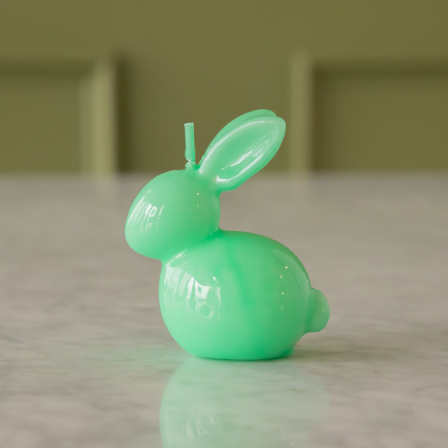 Green Bunny Candle.