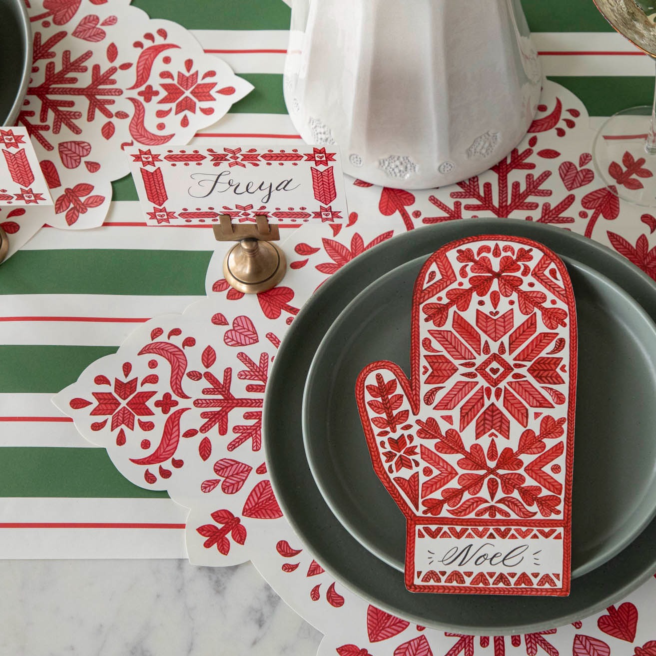 Die-cut Fair Isle Snowflake Placemat