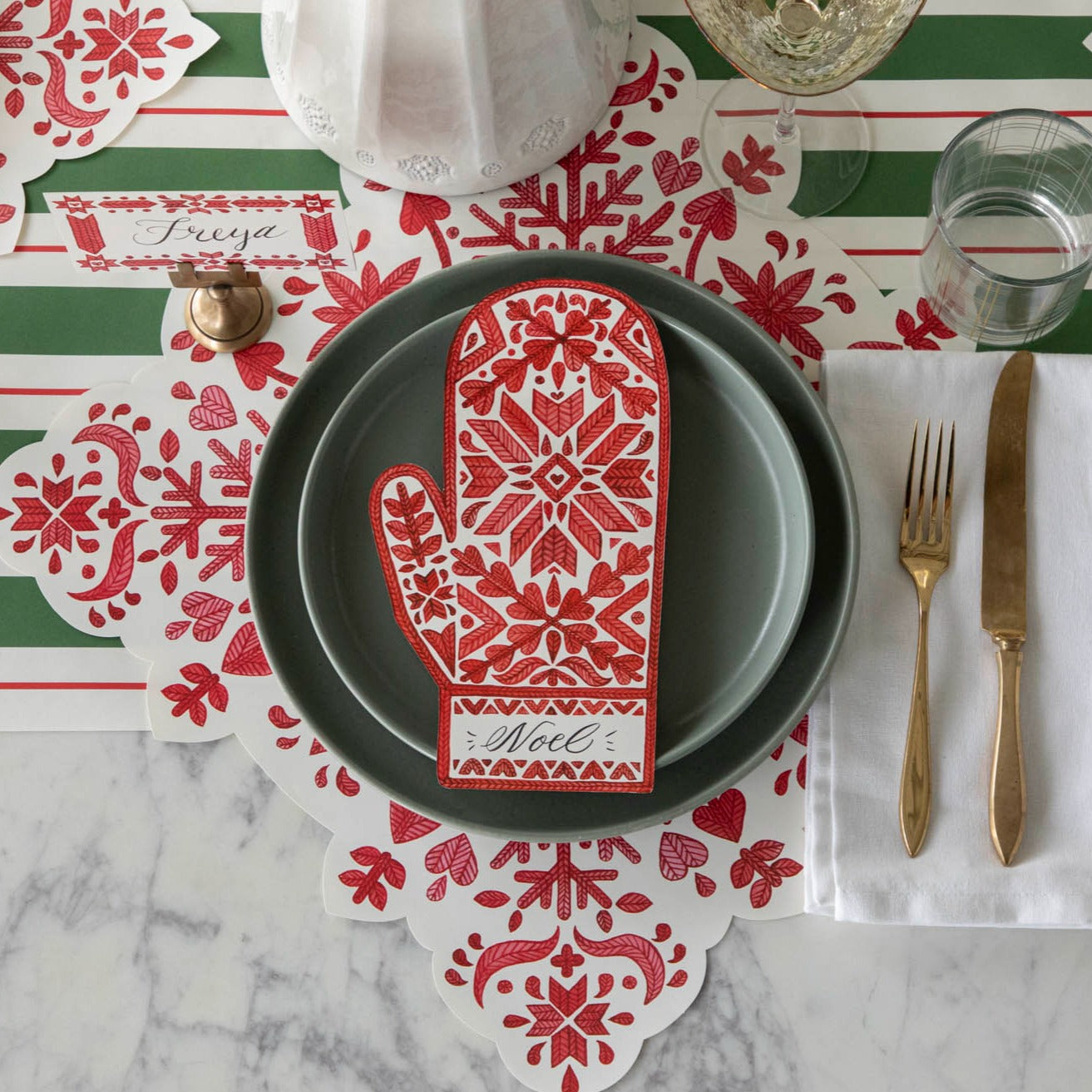 Die-cut Fair Isle Snowflake Placemat