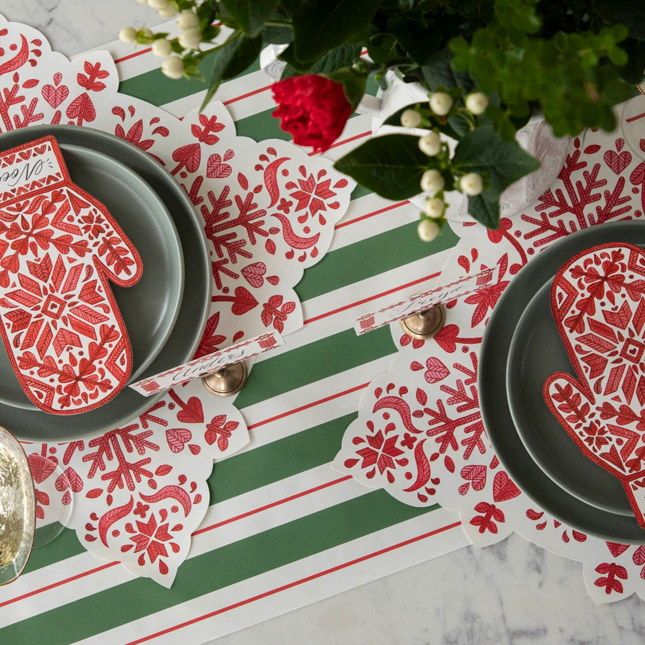 Die-cut Fair Isle Snowflake Placemat