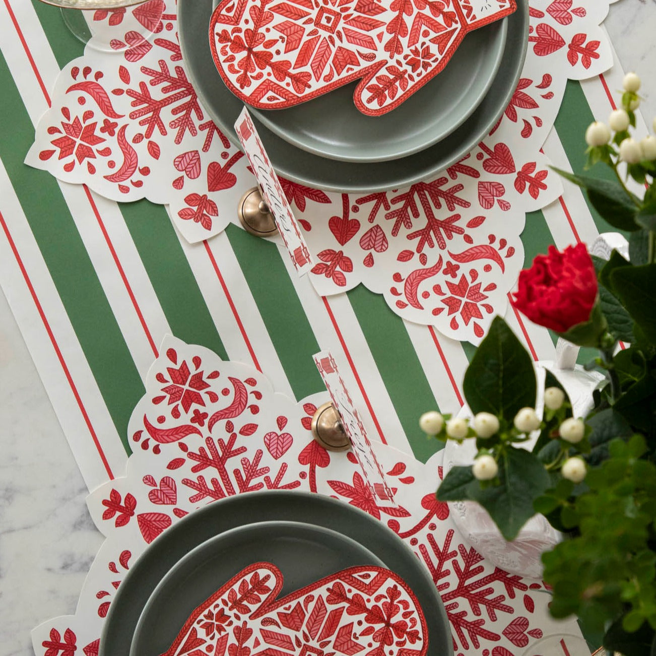 Die-cut Fair Isle Snowflake Placemat