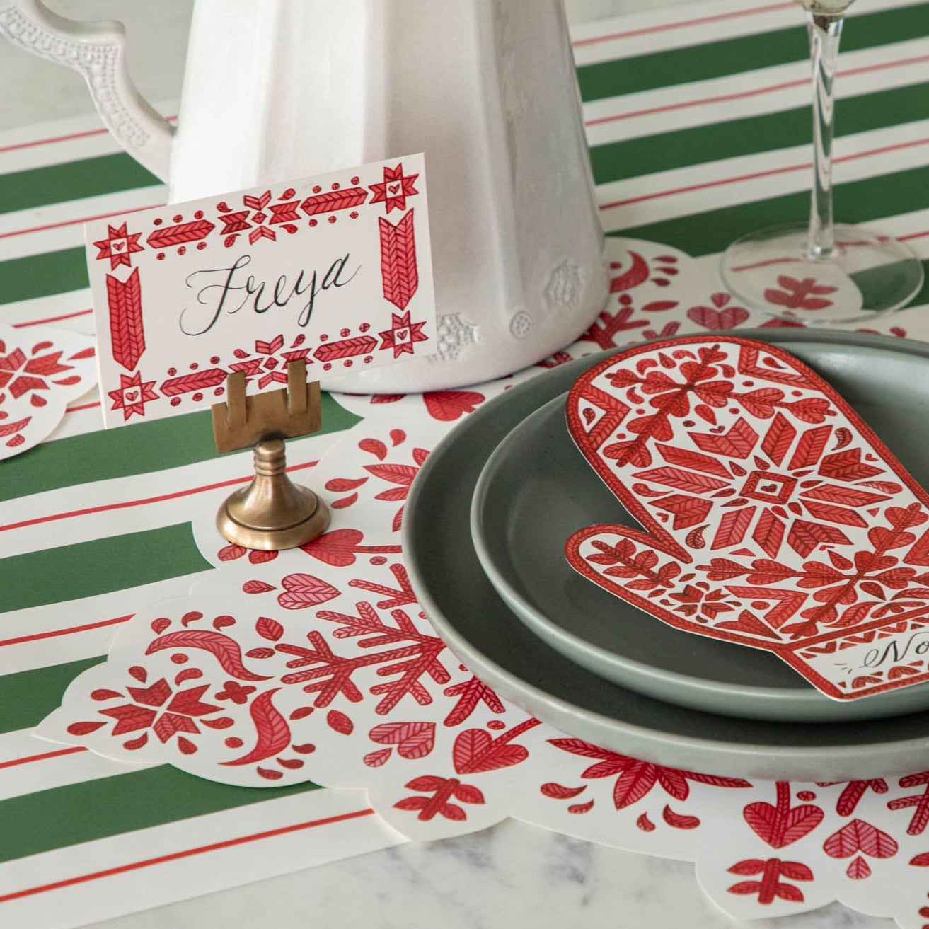 Die-cut Fair Isle Snowflake Placemat