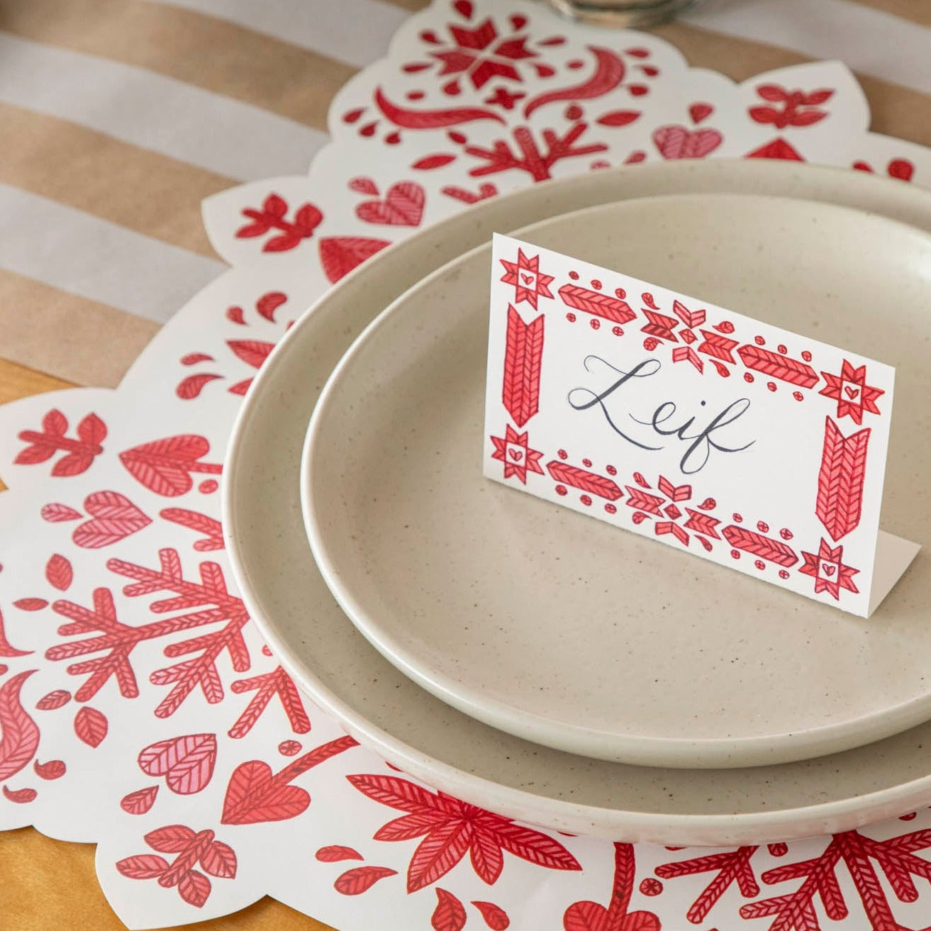 Die-cut Fair Isle Snowflake Placemat