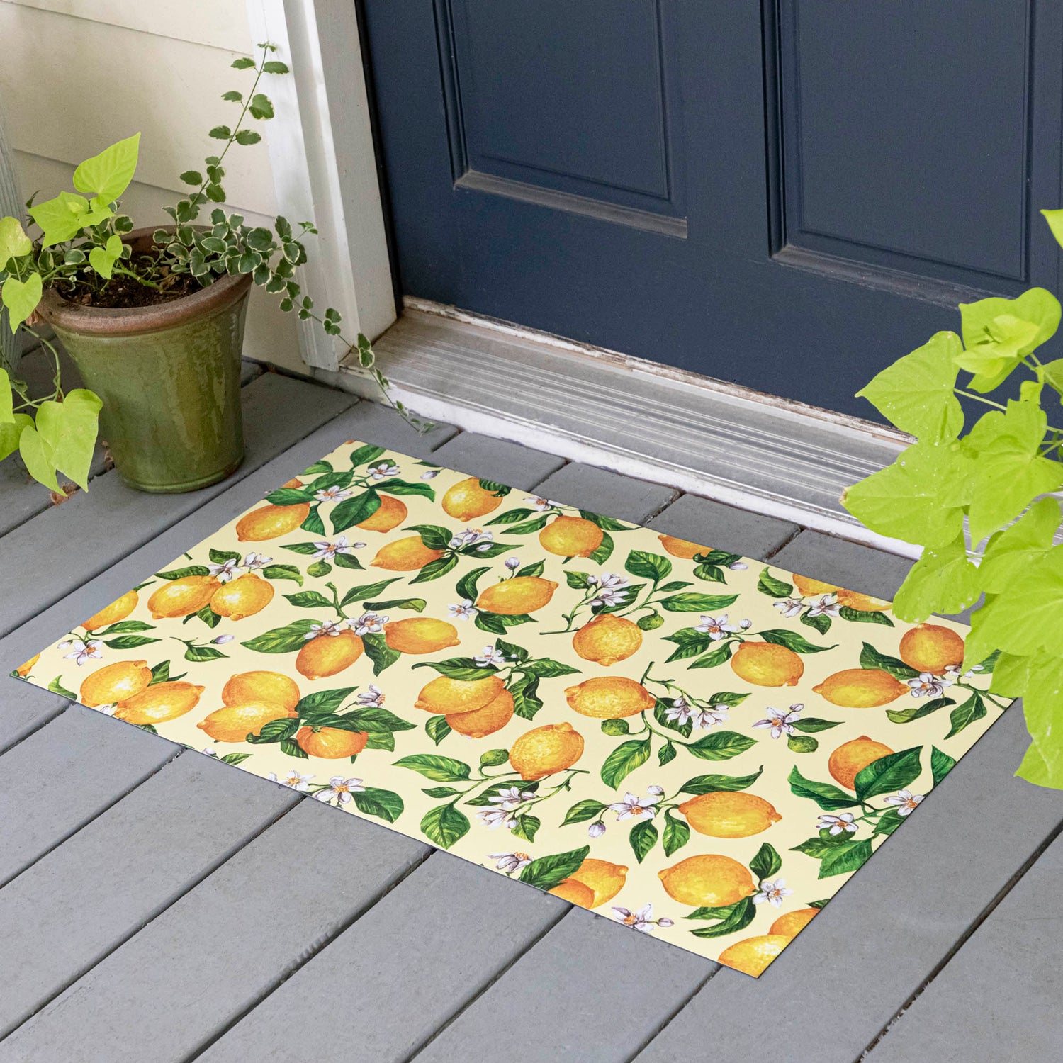 Lemons Vinyl Floor Mat