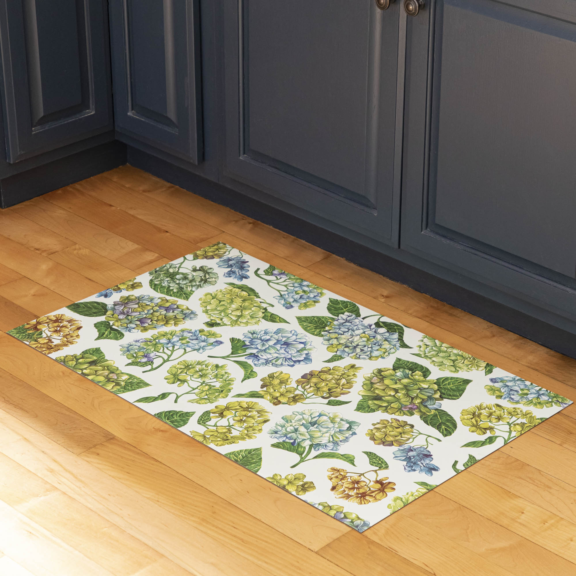 Hydrangeas Vinyl Floor Mat