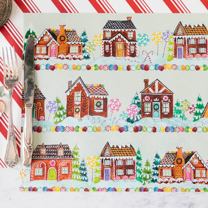 Gingerbread Village Placemat