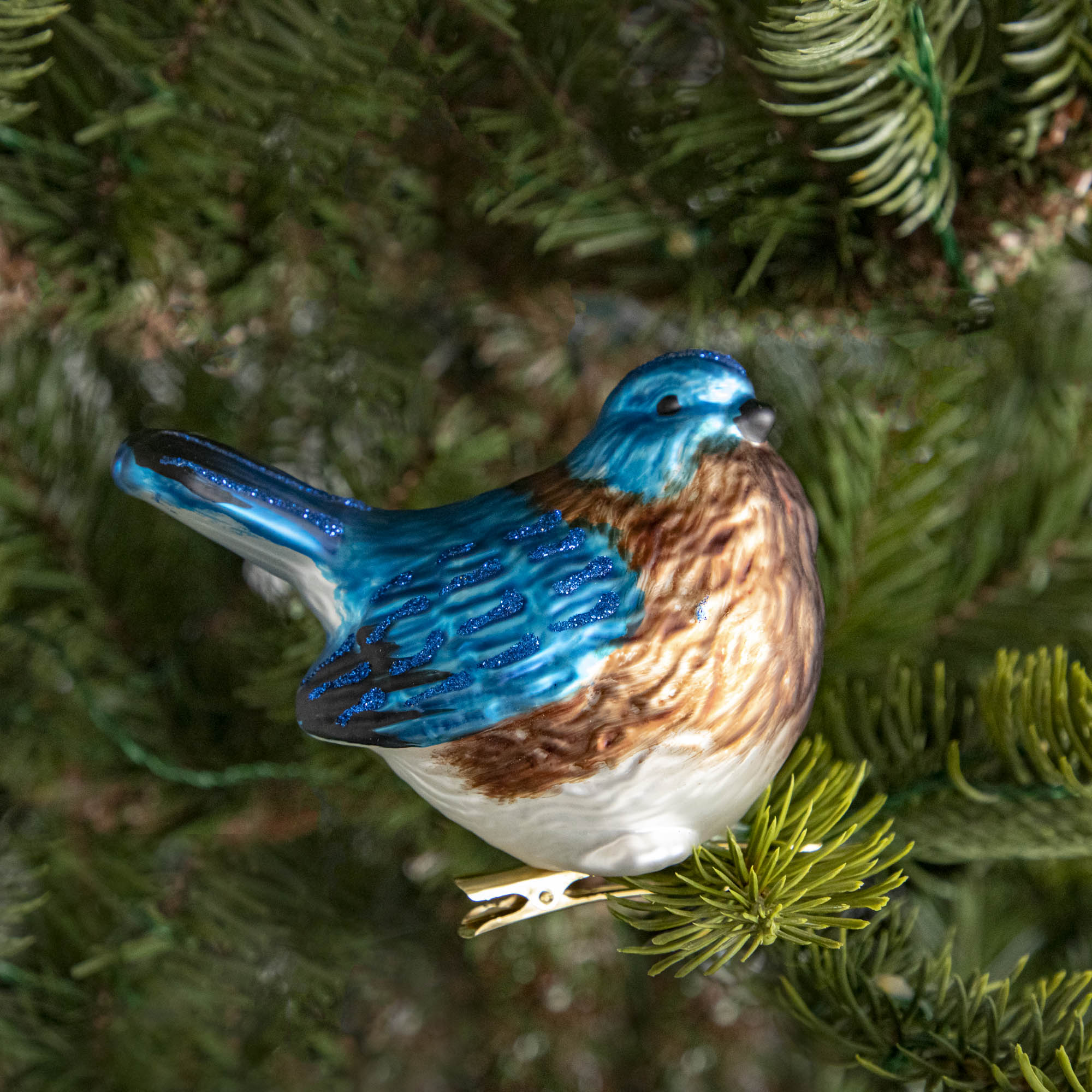 Glass Bird Clip Ornaments