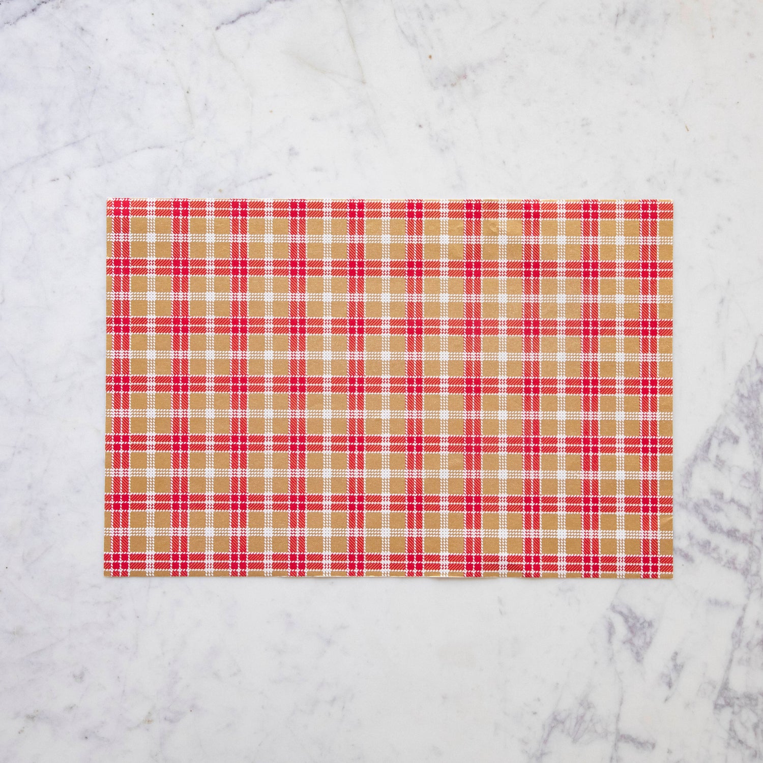 Red &amp; Gold Plaid Placemat