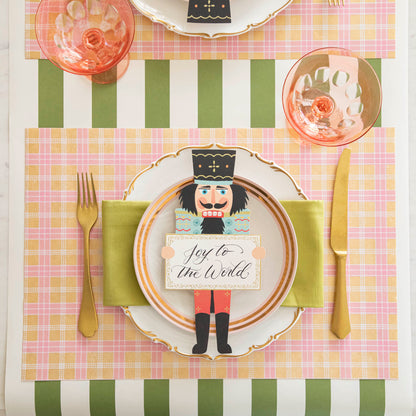 Pink &amp; Gold Plaid Placemat