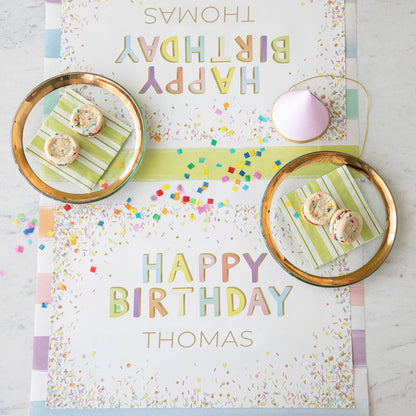 Happy Birthday Sprinkles Personalized Placemat