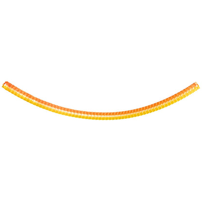 11.5&quot; Honeycomb garland dyed in shades of orange, white and yellow, on a white background.