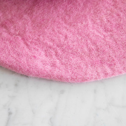 Close up of Candy Pink Felt Placemat