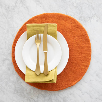 Pumpkin Felt Placemat