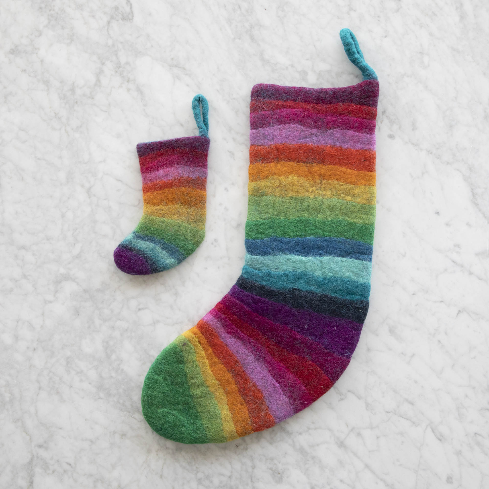 Felt Rainbow Stockings in 2 sizes