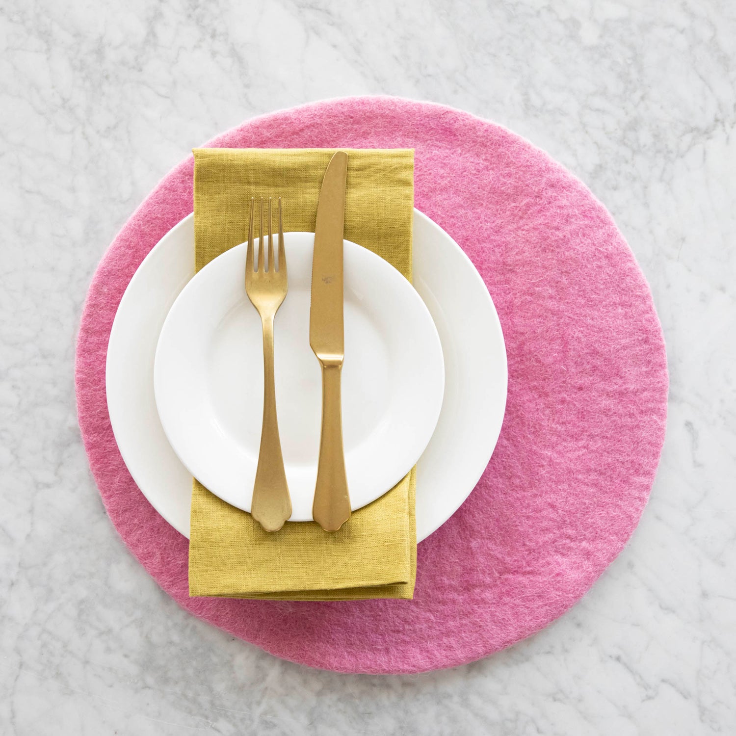 Candy Pink Felt Placemat