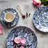 Burleigh Ink Blue Hibiscus table setting. 