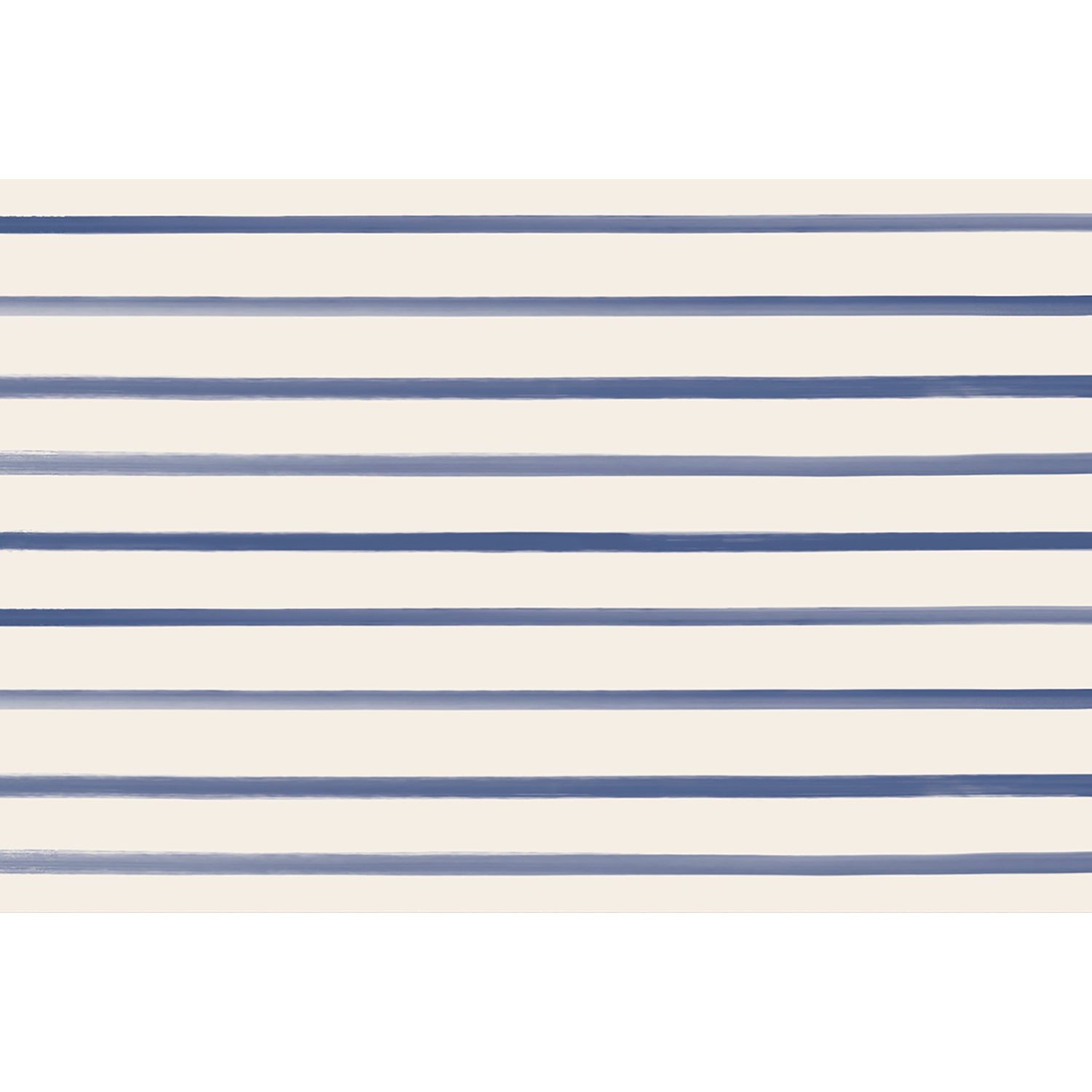 Evenly-spaced, horizontal blue lines painted on a white backgroud.