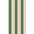 A rectangle guest napkin featuring vertical dark green and white stripes, with a thin red line centered in each white stripe.