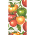 The Tomato Guest Napkin featuring hand-drawn, colorful tomatoes on a vine.