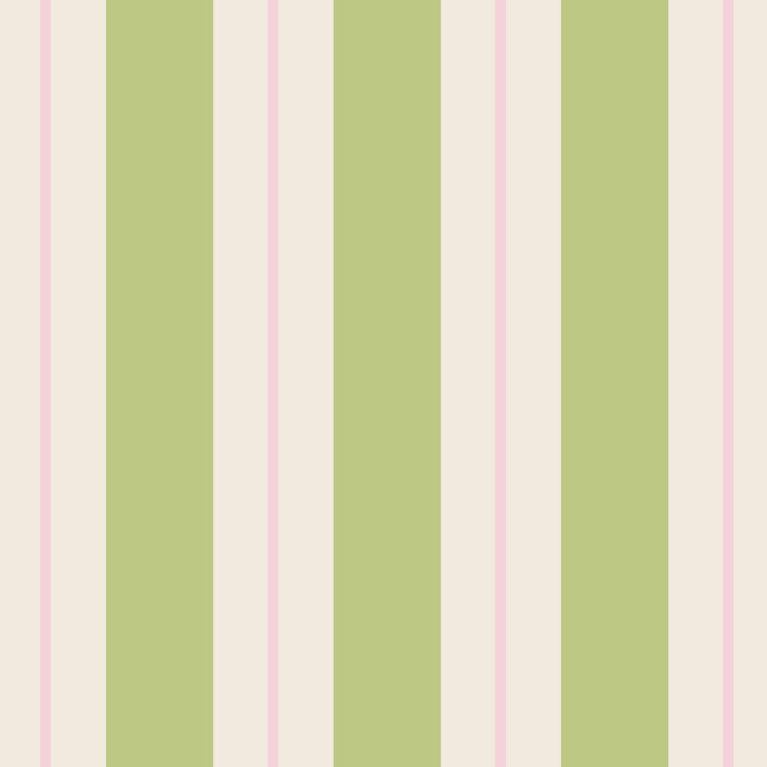 The Green &amp; Pink Awning Stripe Cocktail Napkin.