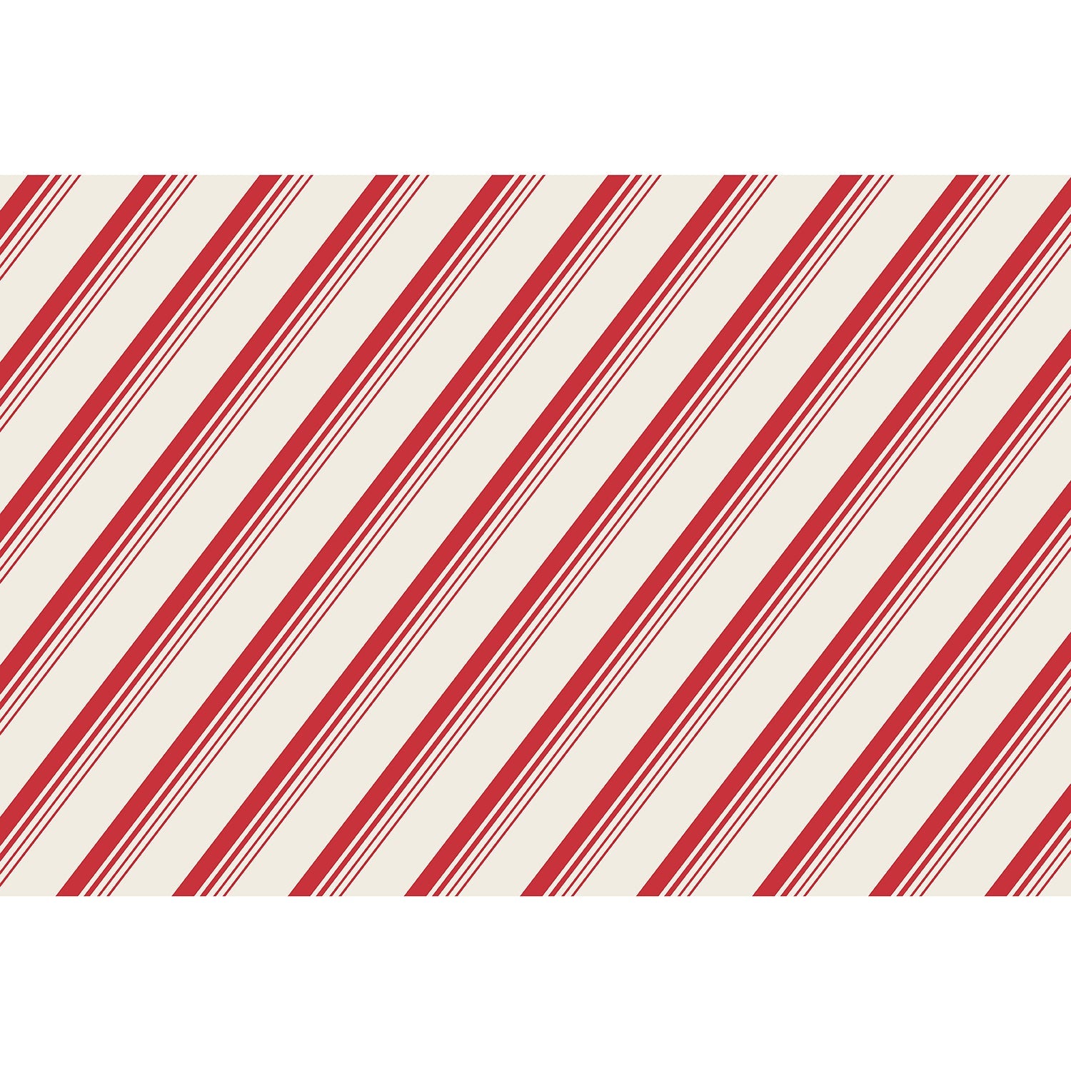 A Peppermint Stripe Placemat on a white background.