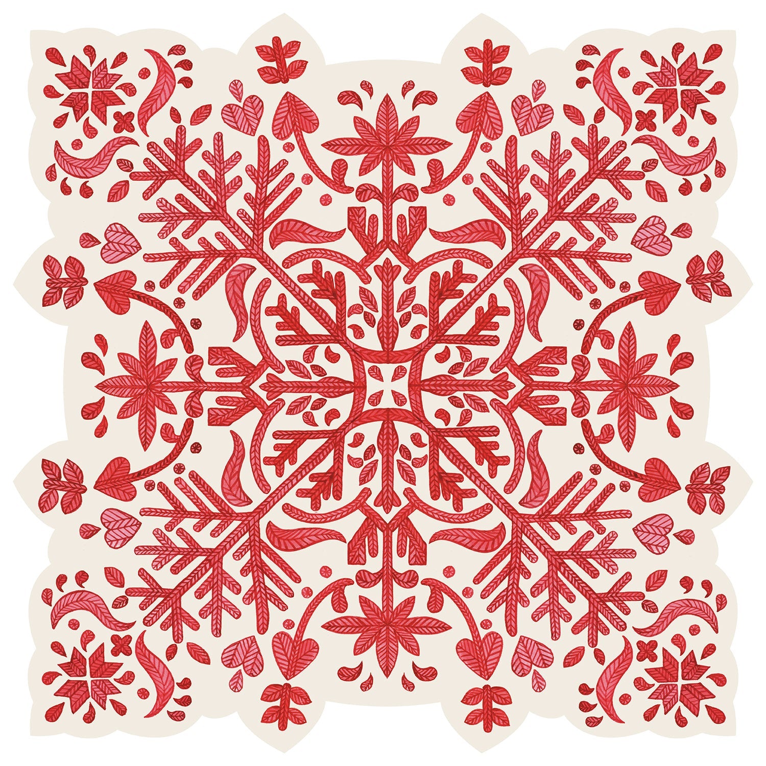 Die-cut Fair Isle Snowflake Placemat