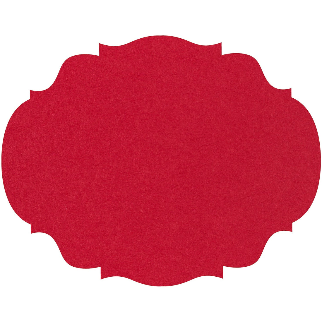 The Die-cut Red French Frame Placemat on a white background.