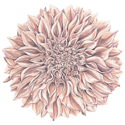 The Die-cut Dahlia Placemat showing intricate, soft petals.