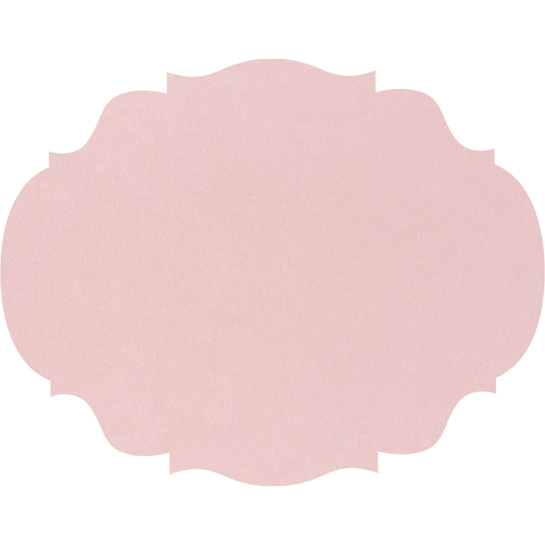 The Die-cut Pink French Frame Placemat made from a fun pink paper stock.