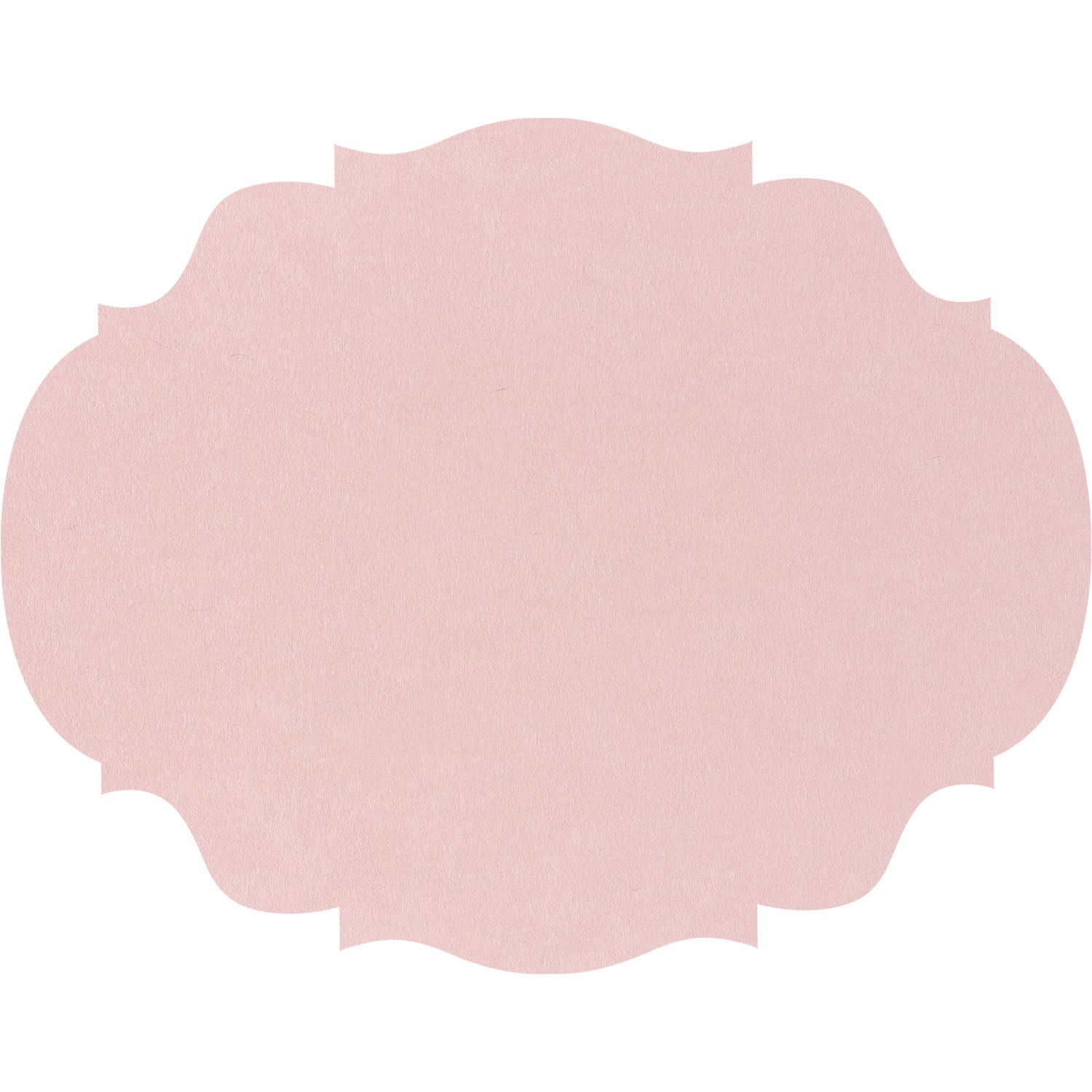 The Die-cut Pink French Frame Placemat made from a fun pink paper stock.