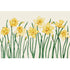 Field of Daffodils Placemat featuring Daffodils on a cream background.