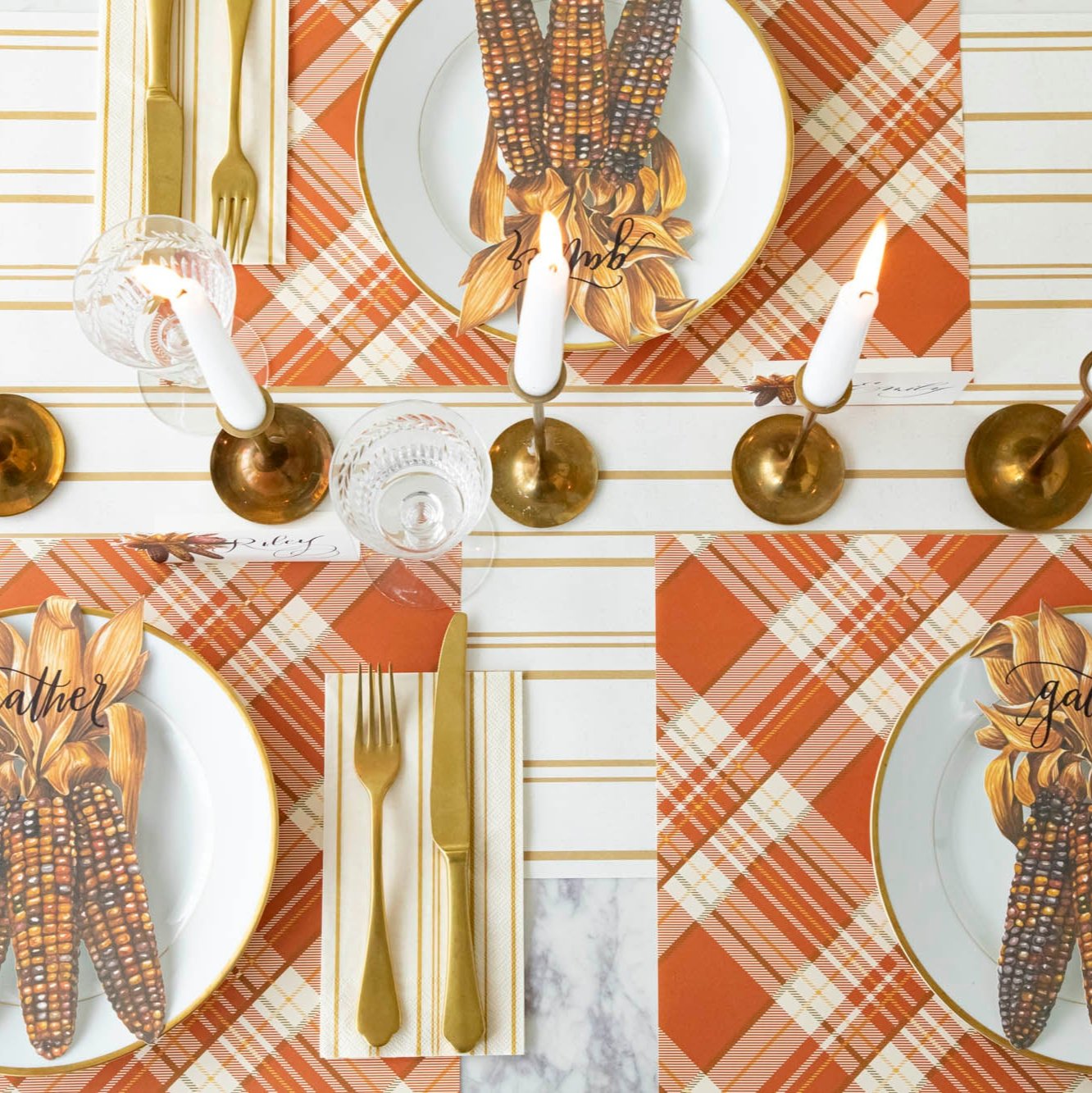 Orange Plaid Placemat