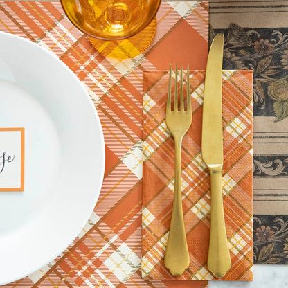 Orange Plaid Placemat