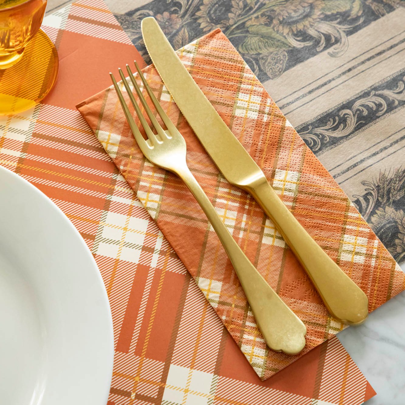 Orange Plaid Placemat