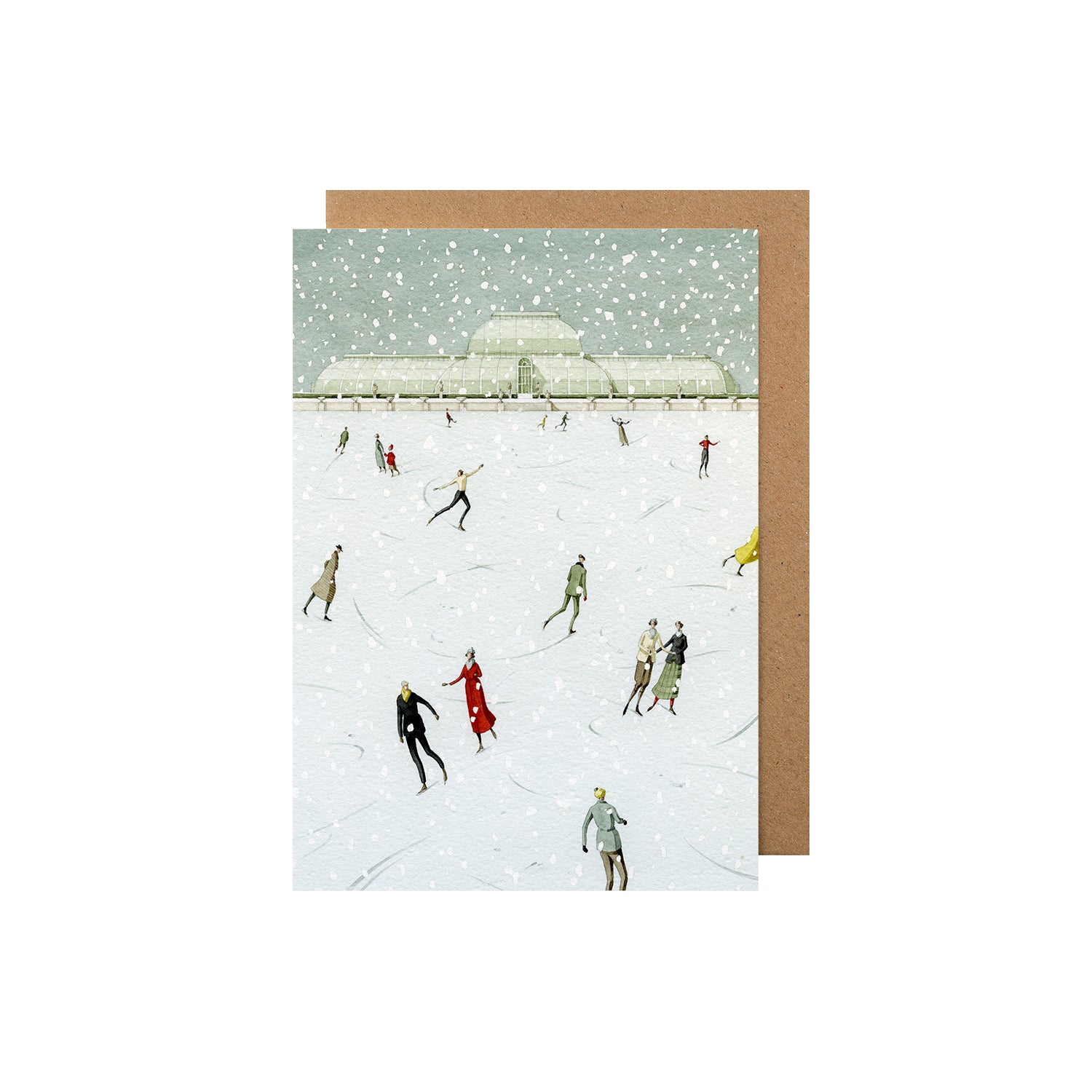 Skating at Kew Greeting Card