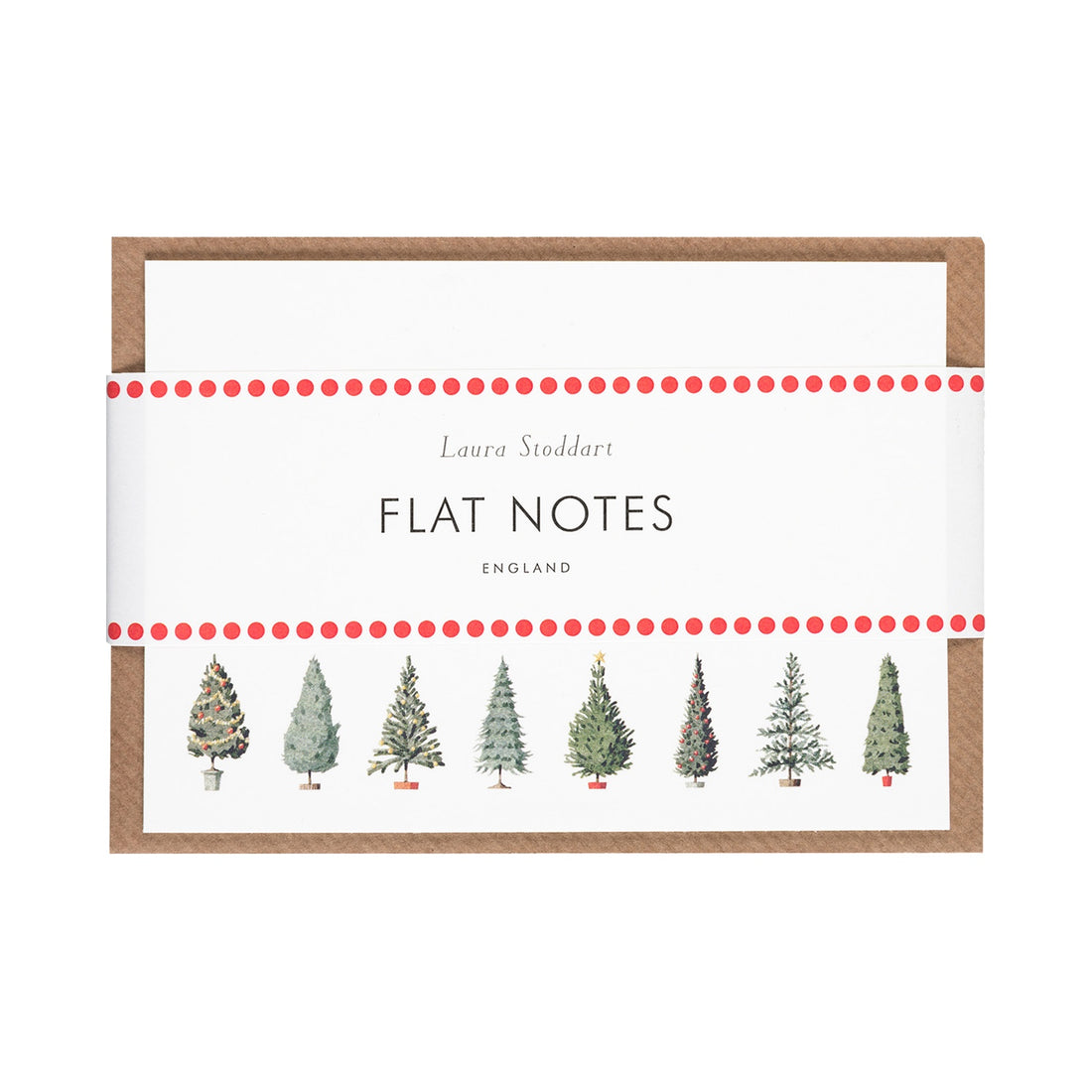 Christmas Trees Flat Notes, Set of 12