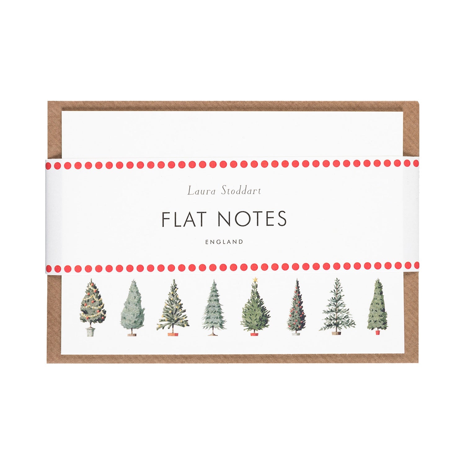 Christmas Trees Flat Notes, Set of 12