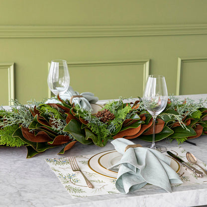 fresh bunches centerpiece styled on a table