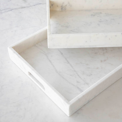 White Marble Rectangular Tray