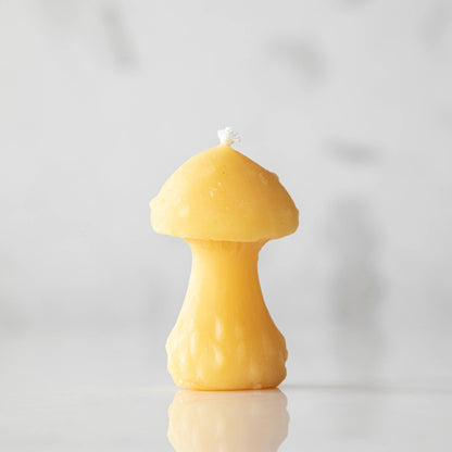 Mushroom Beeswax Candle