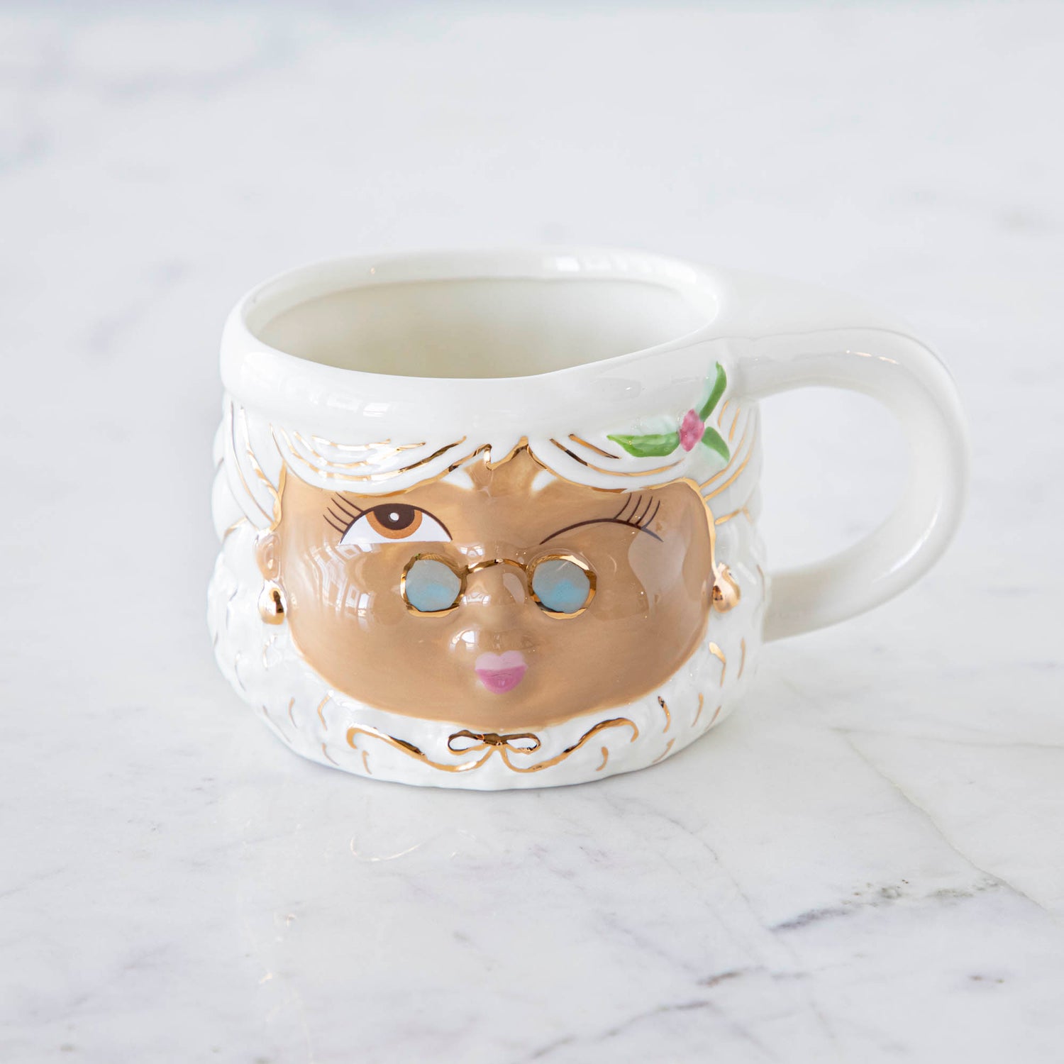 Brown Mrs. Papa Noel Mug